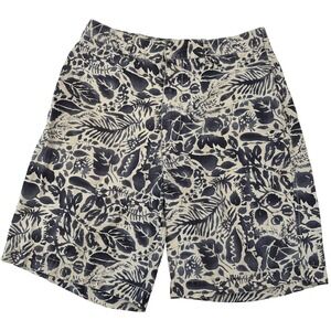 American Eagle Men's Patterned Cotton Chino Shorts 9" Size 32 Cotton Leaves